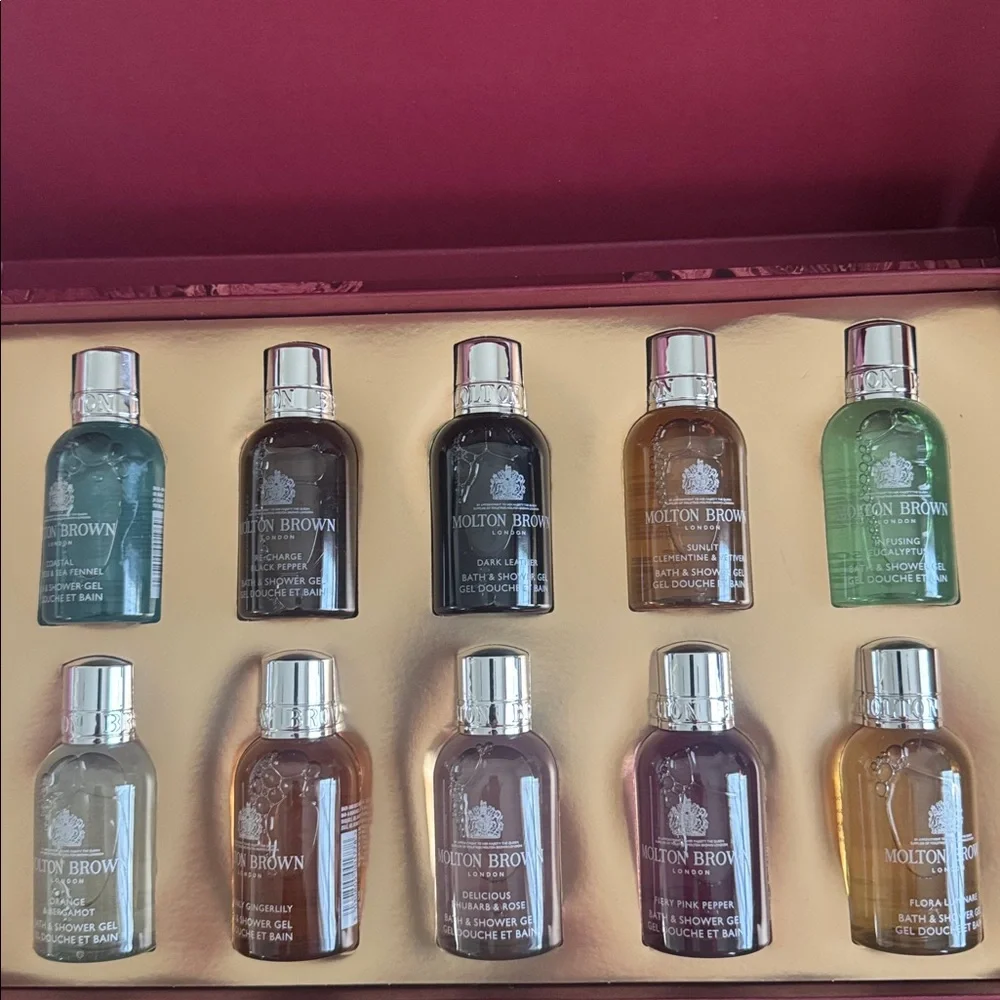 MOLTON BROWN 10p Holiday Stocking Stuffer Body Wash Set 10x1.7oz each NIB